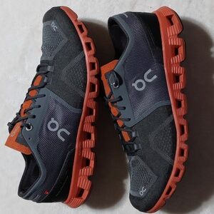 On Running Men's Athletic Shoes Black and Orange